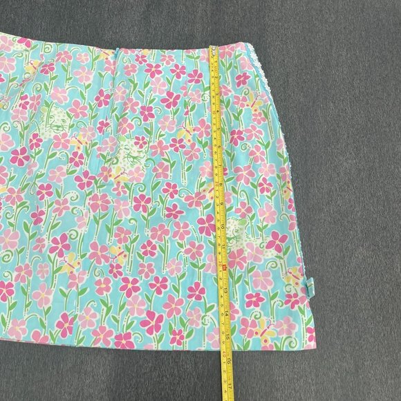 Lilly Pulitzer Kimilyn Skort Wave Blue Floral Tiger, Size 8 NWT - Picture 7 of 7
